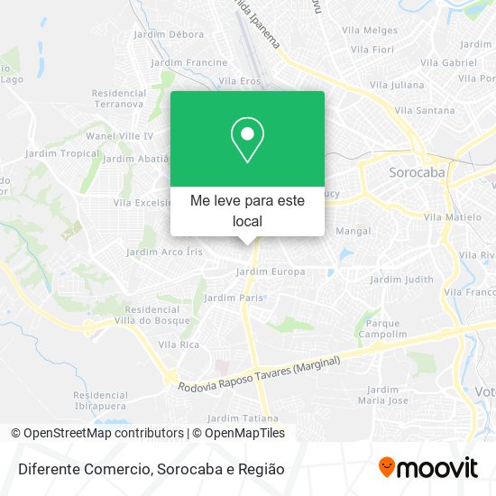 Diferente Comercio mapa