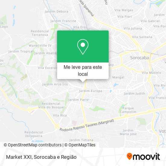 Como chegar até Market XXI em Sorocaba de Ônibus?