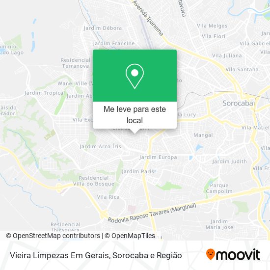 Vieira Limpezas Em Gerais mapa