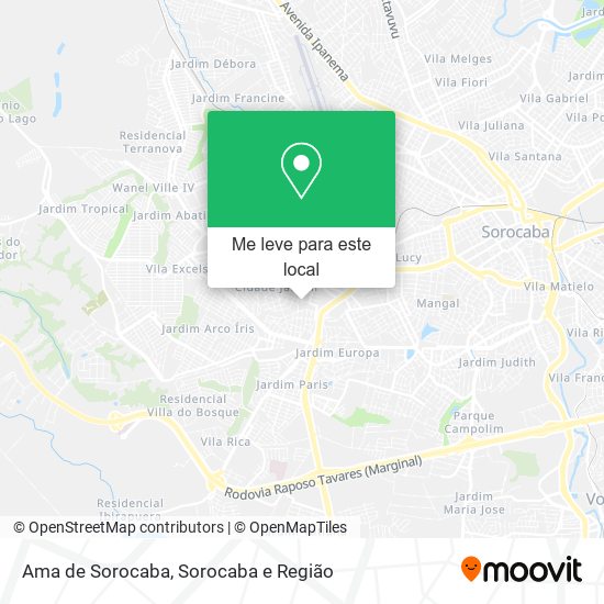 Ama de Sorocaba mapa