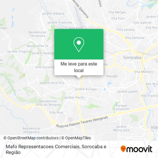 Mafo Representacoes Comerciais mapa