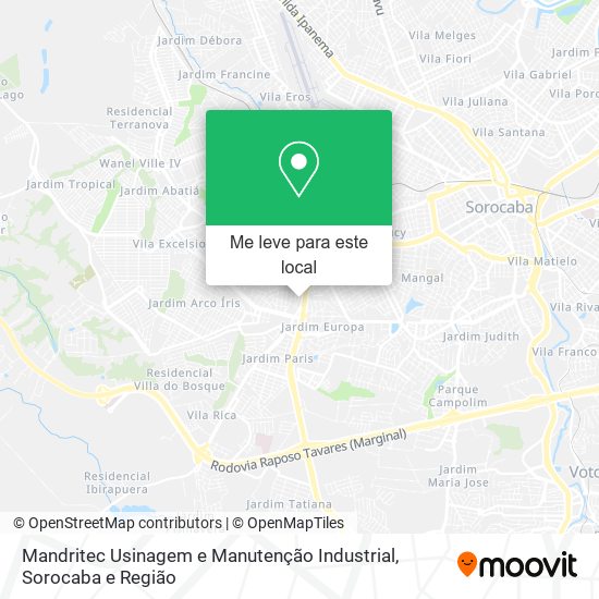 Mandritec Usinagem e Manutenção Industrial mapa