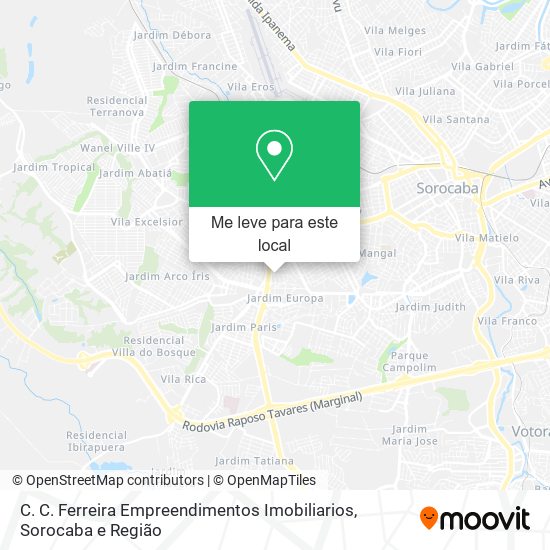 C. C. Ferreira Empreendimentos Imobiliarios mapa