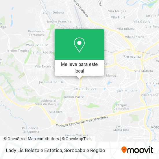 Lady Lis Beleza e Estética mapa