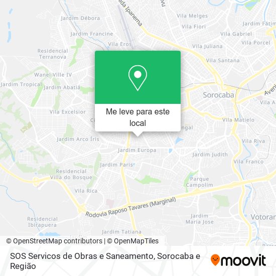 SOS Servicos de Obras e Saneamento mapa