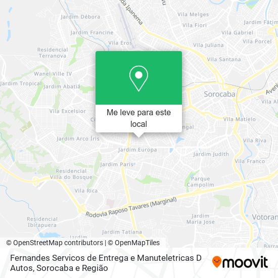 Fernandes Servicos de Entrega e Manuteletricas D Autos mapa