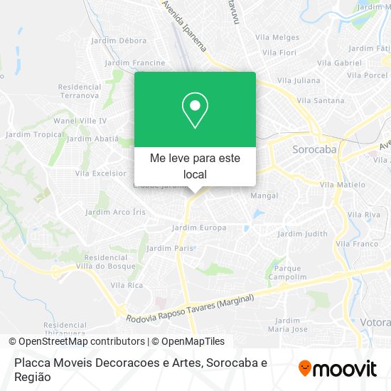 Placca Moveis Decoracoes e Artes mapa