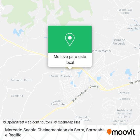 Mercado Sacola Cheiaaracoiaba da Serra mapa