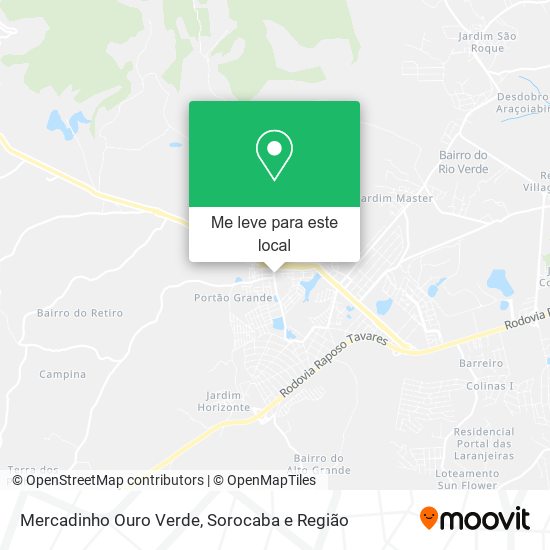 Mercadinho Ouro Verde mapa