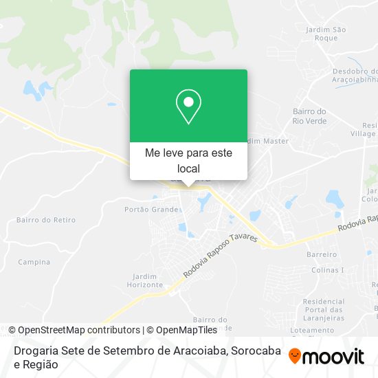 Drogaria Sete de Setembro de Aracoiaba mapa