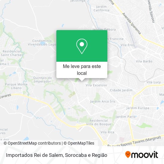 Importados Rei de Salem mapa
