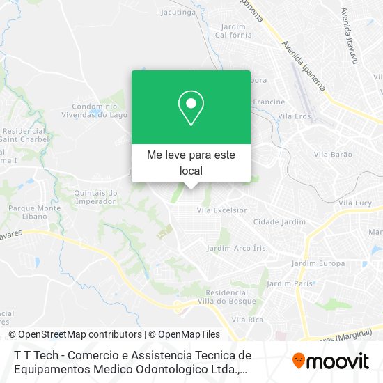 T T Tech - Comercio e Assistencia Tecnica de Equipamentos Medico Odontologico Ltda. mapa