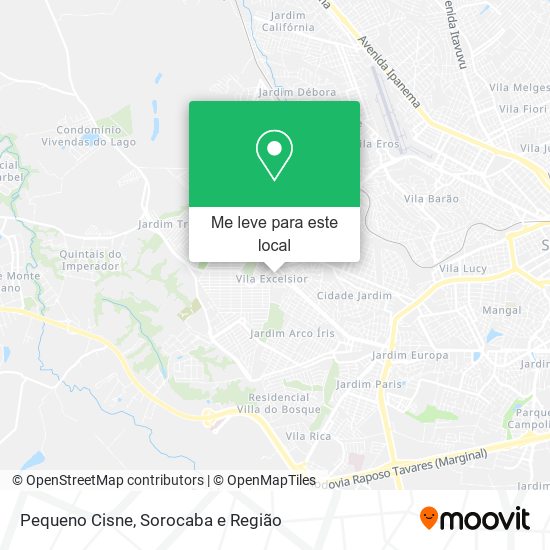Pequeno Cisne mapa