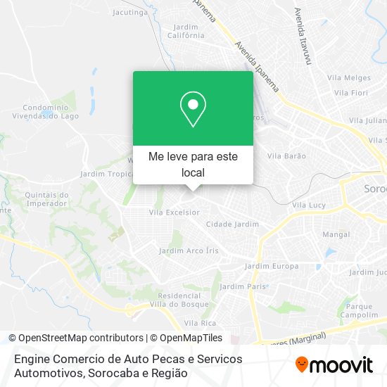 Engine Comercio de Auto Pecas e Servicos Automotivos mapa