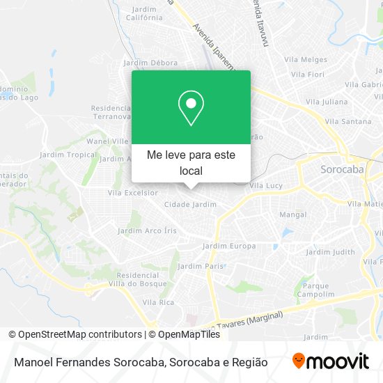 Manoel Fernandes Sorocaba mapa