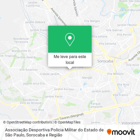 Associação Desportiva Polícia Militar do Estado de São Paulo mapa