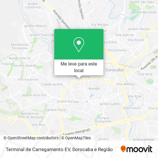 Terminal de Carregamento EV mapa