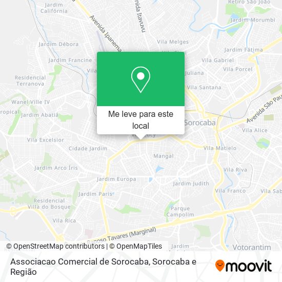 Associacao Comercial de Sorocaba mapa