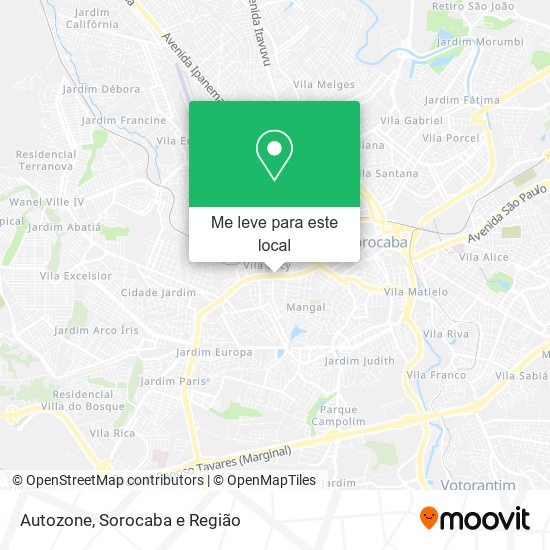 Autozone mapa