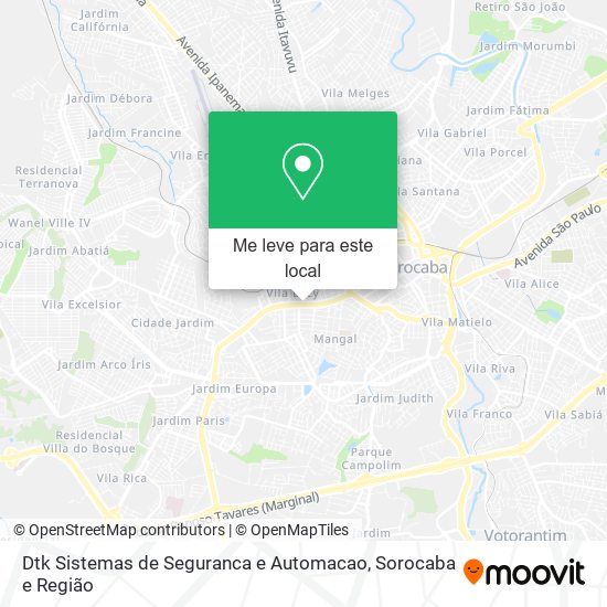 Dtk Sistemas de Seguranca e Automacao mapa