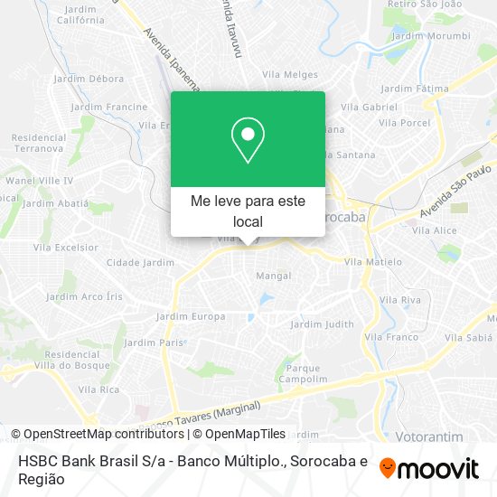 HSBC Bank Brasil S / a - Banco Múltiplo. mapa