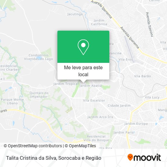 Talita Cristina da Silva mapa
