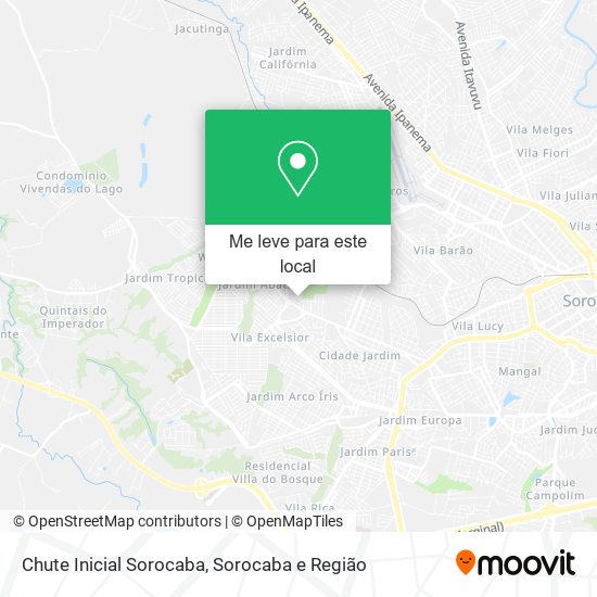 Chute Inicial Sorocaba mapa