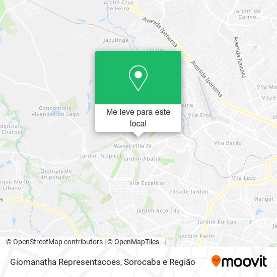 Giomanatha Representacoes mapa