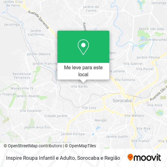 Inspire Roupa Infantil e Adulto mapa