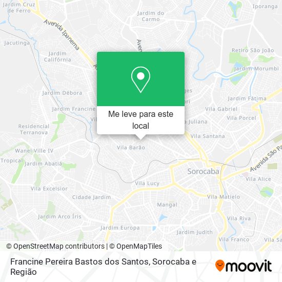 Francine Pereira Bastos dos Santos mapa