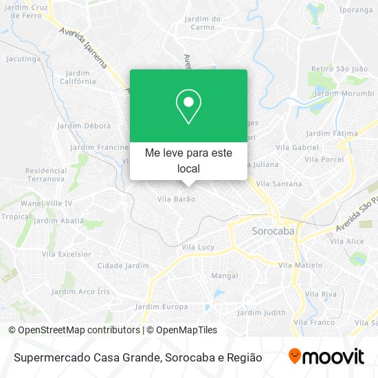 Supermercado Casa Grande mapa