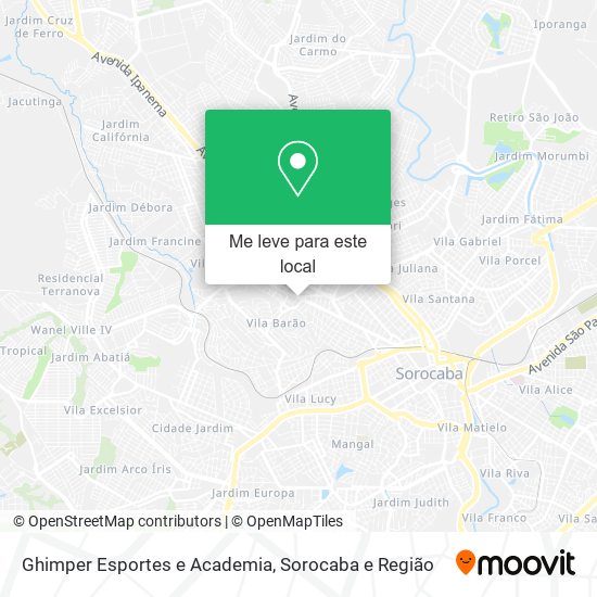 Ghimper Esportes e Academia mapa