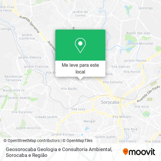 Geosorocaba Geologia e Consultoria Ambiental mapa