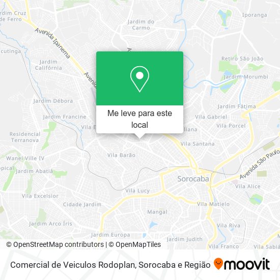 Comercial de Veiculos Rodoplan mapa