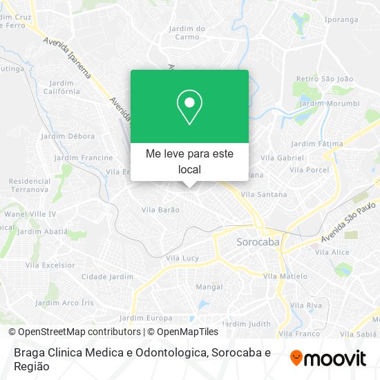 Braga Clinica Medica e Odontologica mapa