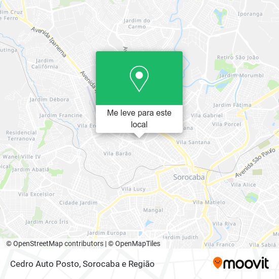 Cedro Auto Posto mapa