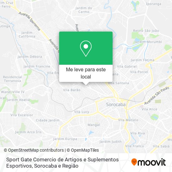 Sport Gate Comercio de Artigos e Suplementos Esportivos mapa