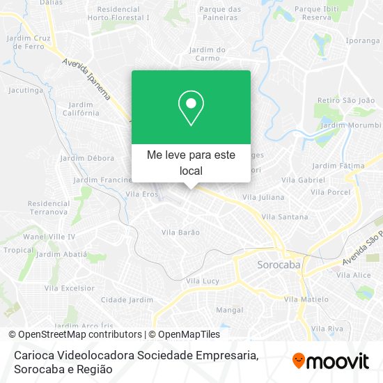 Carioca Videolocadora Sociedade Empresaria mapa