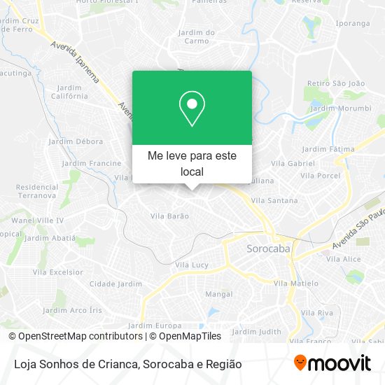 Loja Sonhos de Crianca mapa