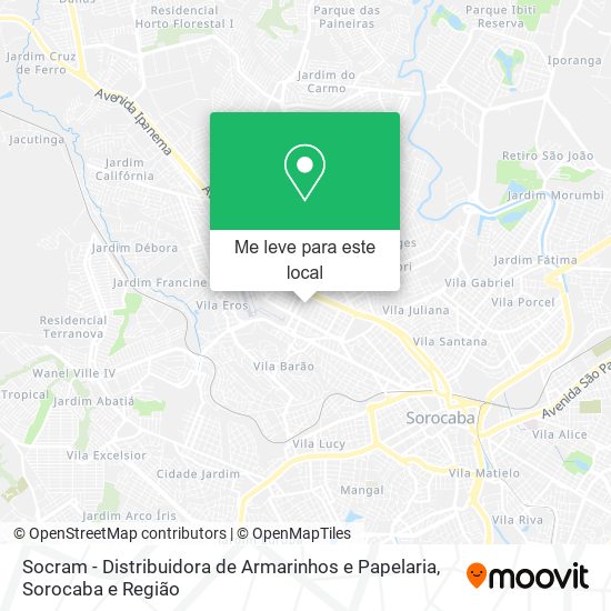 Socram - Distribuidora de Armarinhos e Papelaria mapa