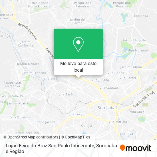 Lojao Feira do Braz Sao Paulo Intinerante mapa