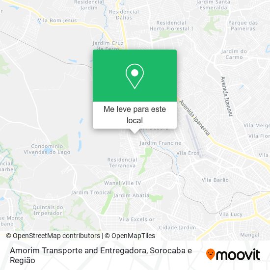 Amorim Transporte and Entregadora mapa