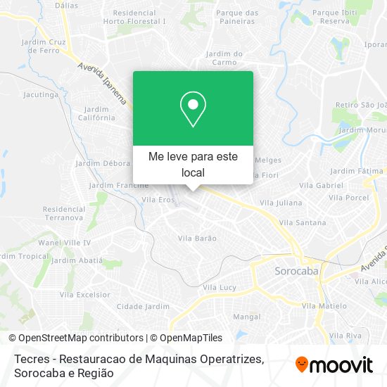 Tecres - Restauracao de Maquinas Operatrizes mapa