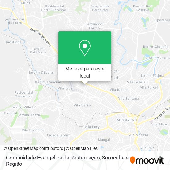 Comunidade Evangélica da Restauração mapa