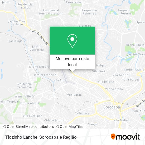 Tiozinho Lanche mapa