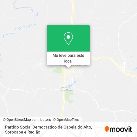 Partido Social Democratico de Capela do Alto mapa