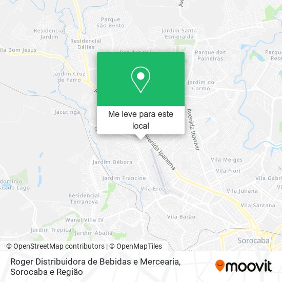 Roger Distribuidora de Bebidas e Mercearia mapa