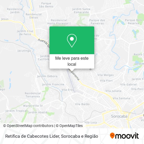 Retifica de Cabecotes Lider mapa