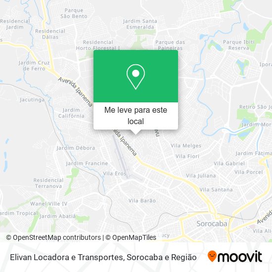 Elivan Locadora e Transportes mapa