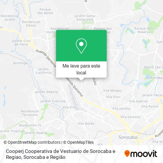 Cooperj Cooperativa de Vestuario de Sorocaba e Regiao mapa